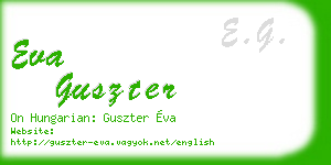 eva guszter business card